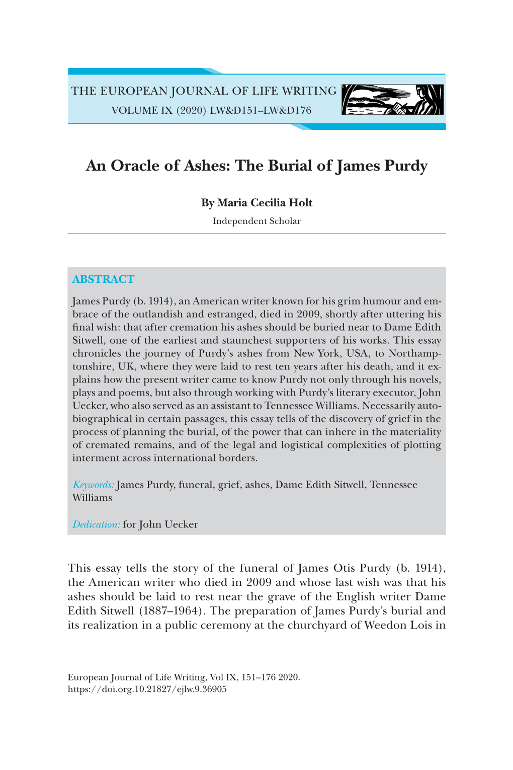 The Burial of James Purdy