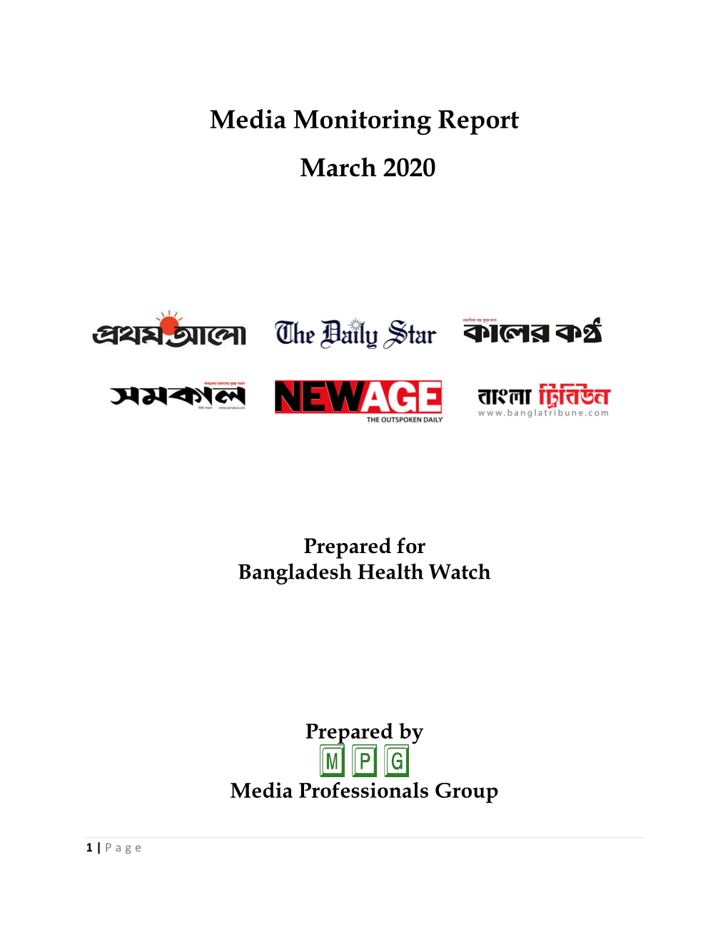 Media Monitoring Report March 2020