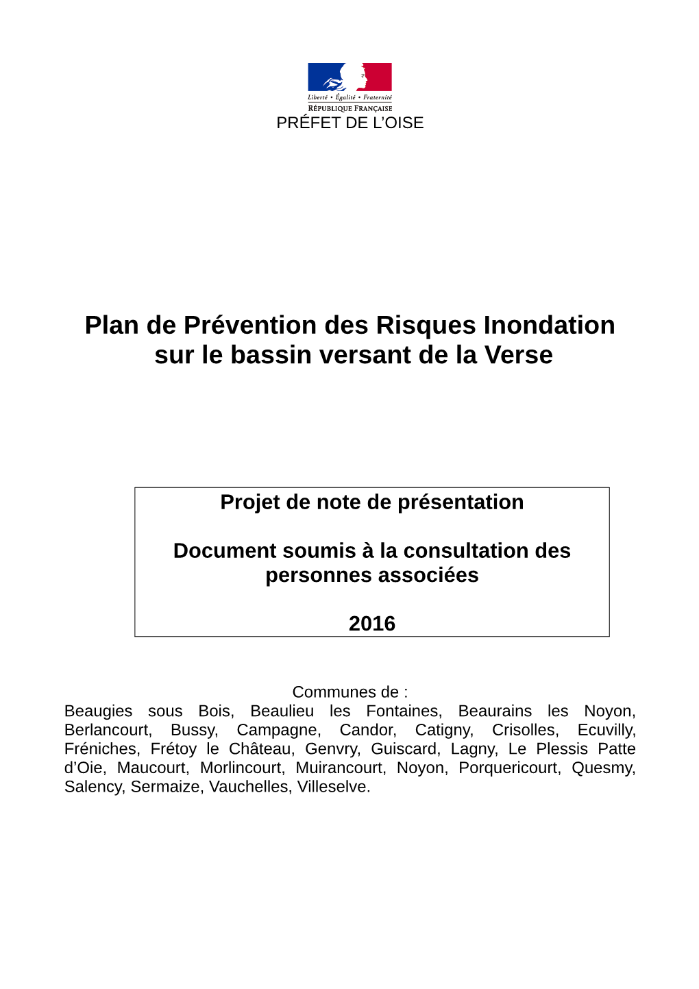 Plan De Prévention Des Risques Inondation Sur Le Bassin Versant De La Verse
