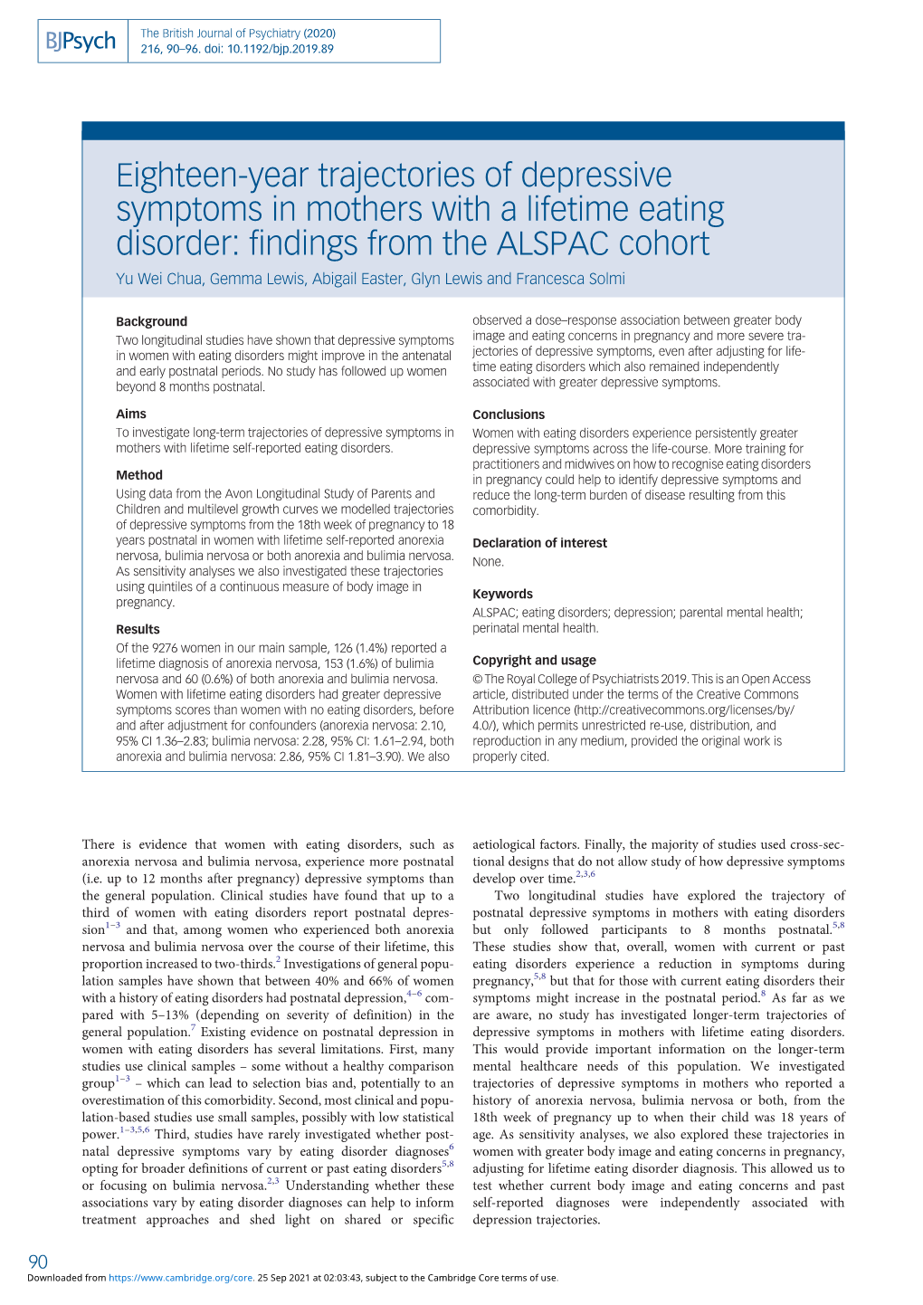 Eighteen-Year Trajectories of Depressive Symptoms in Mothers