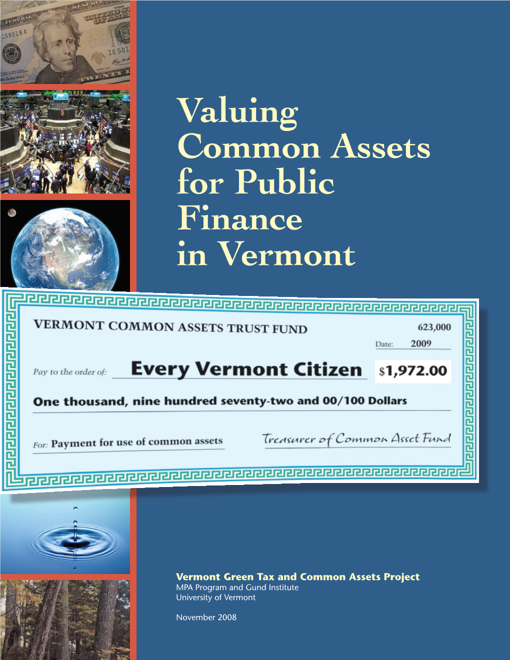 Valuing Common Assets for Public Finance in Vermont