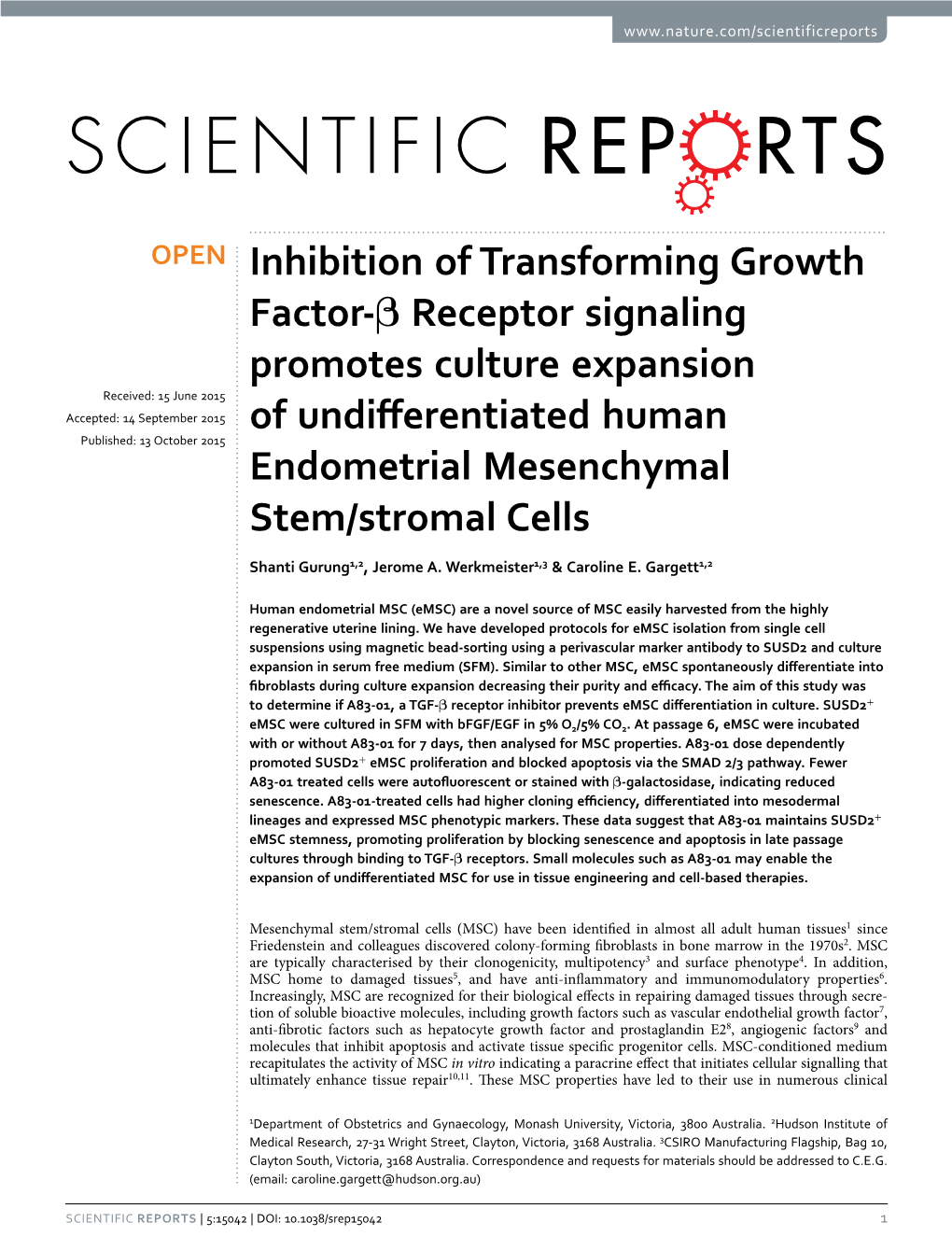 Inhibition of Transforming Growth Factor-Β Receptor Signaling