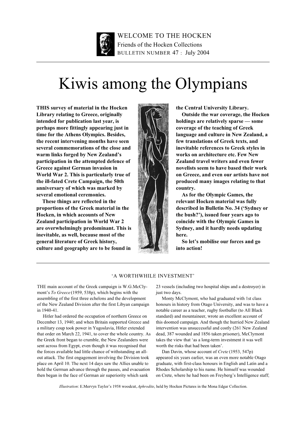 Kiwis Among the Olympians