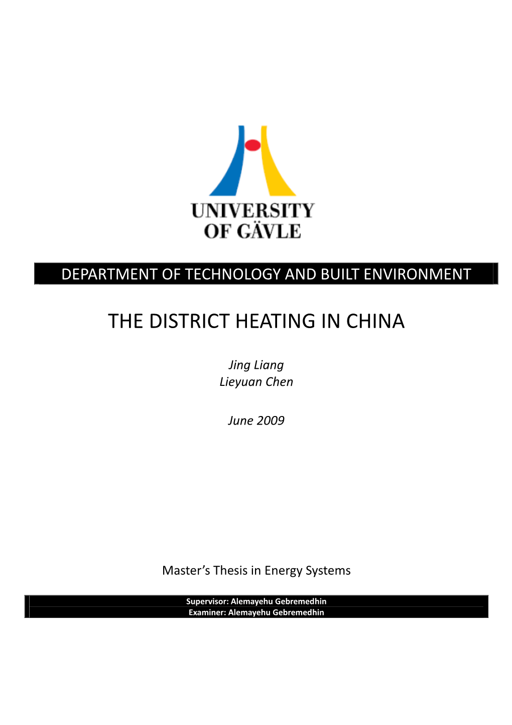 The District Heating in China