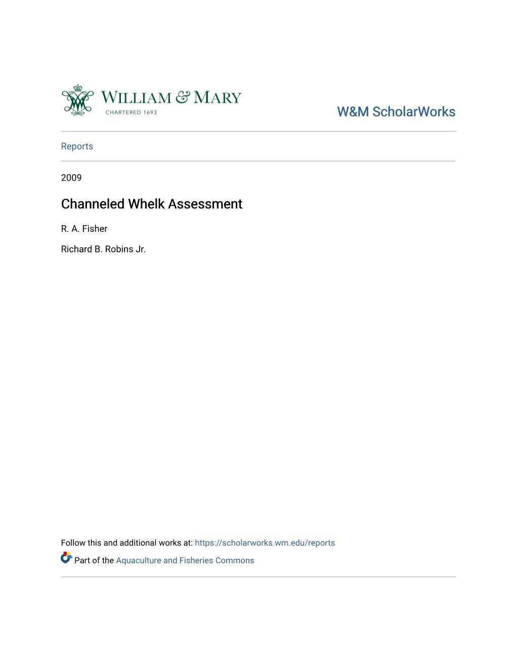 Channeled Whelk Assessment