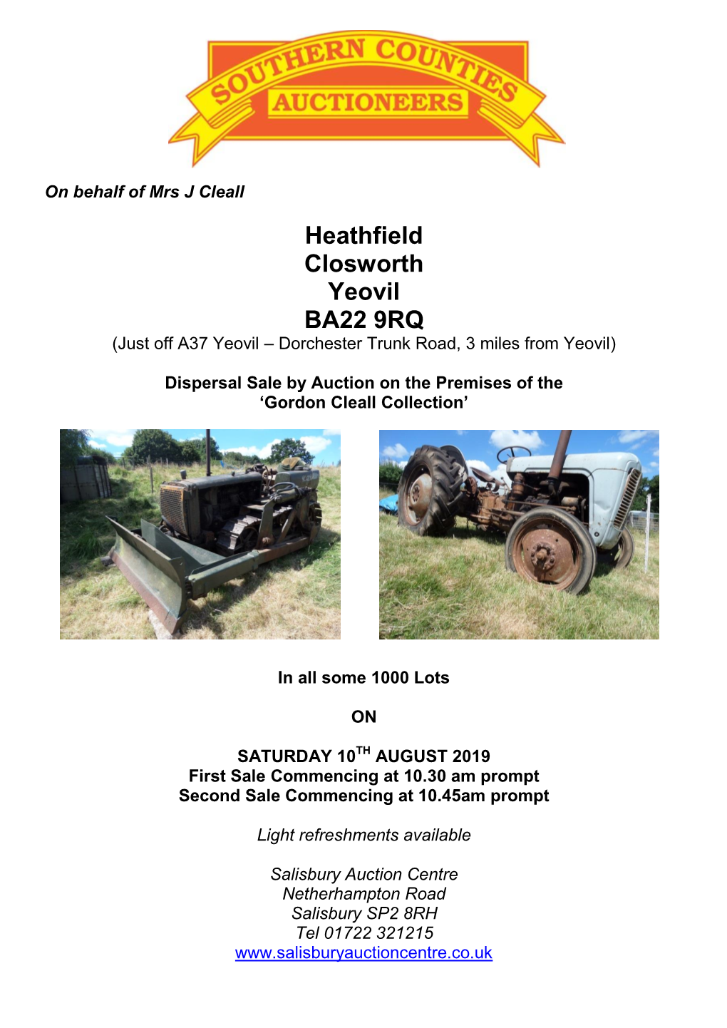 Heathfield Closworth Yeovil BA22 9RQ (Just Off A37 Yeovil – Dorchester Trunk Road, 3 Miles from Yeovil)