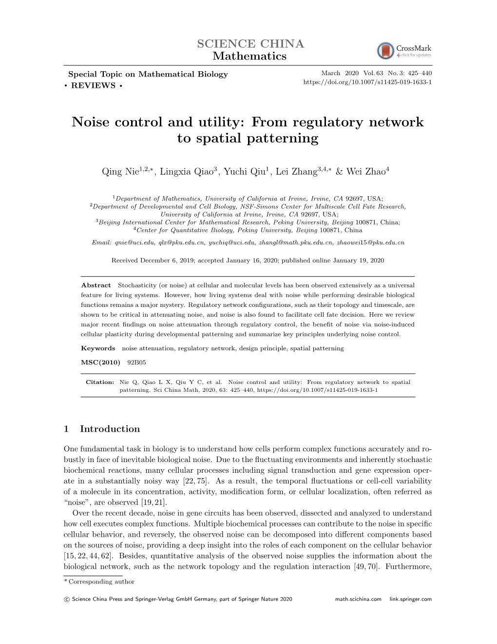 From Regulatory Network to Spatial Patterning