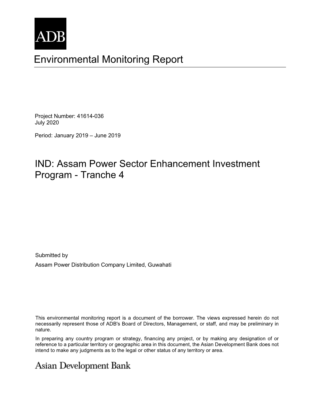 Environmental Monitoring Report