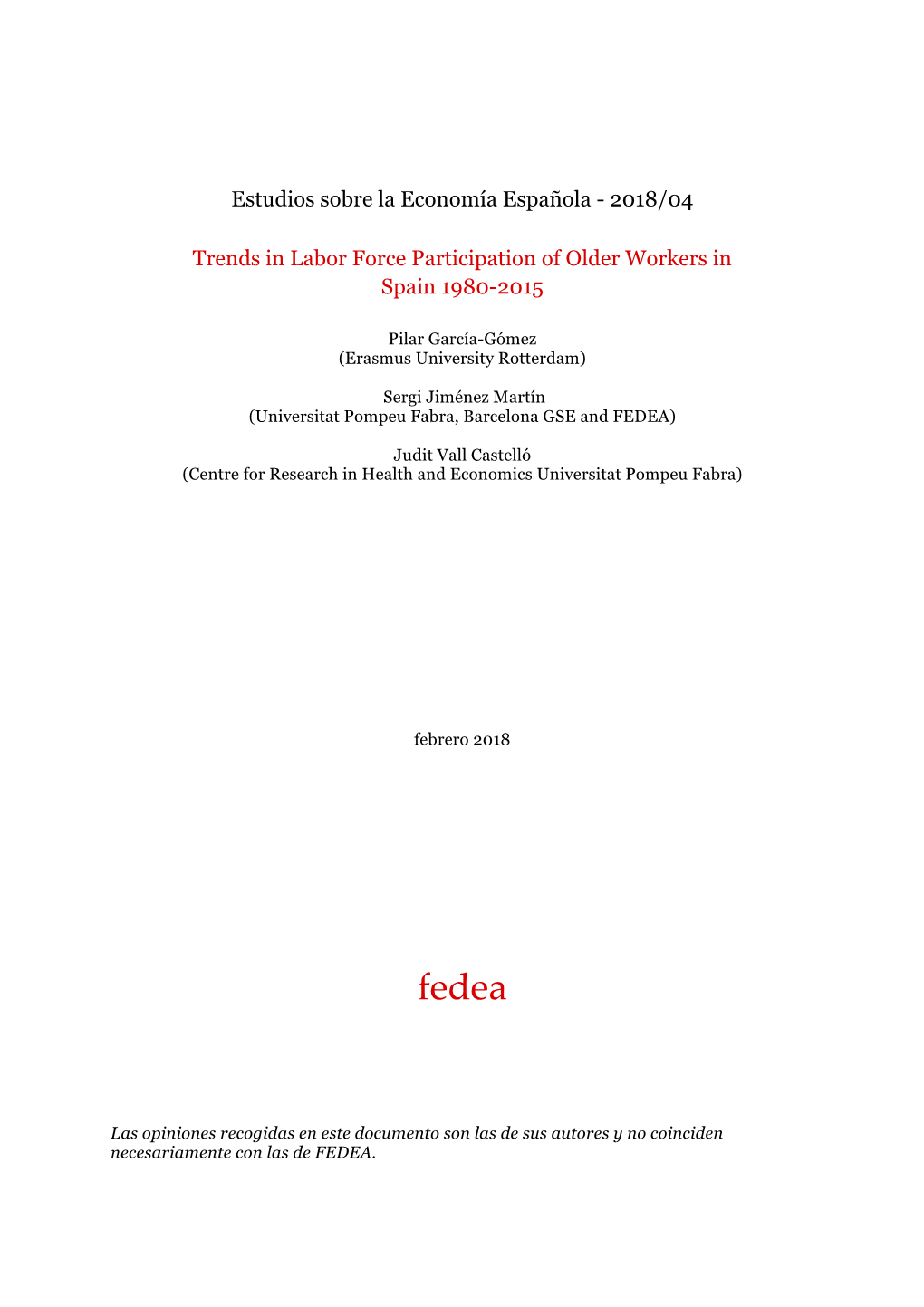 2018/04 Trends in Labor Force Participation