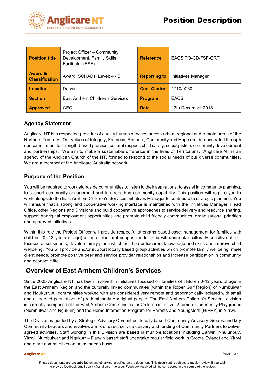 Position Description