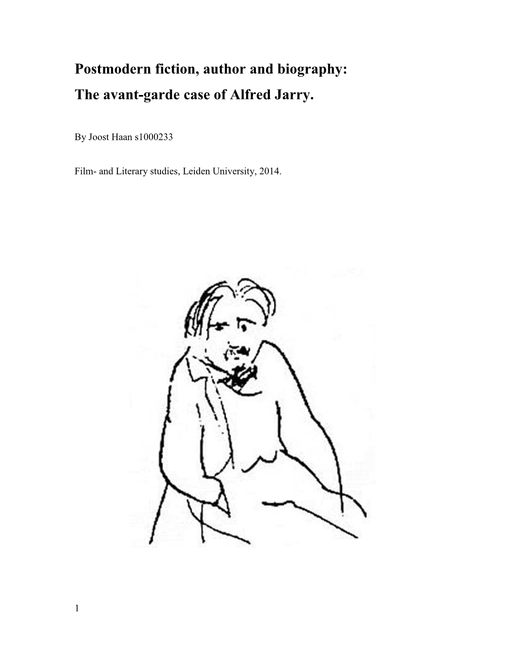 Alfred Jarry As Pre-Postmodernist