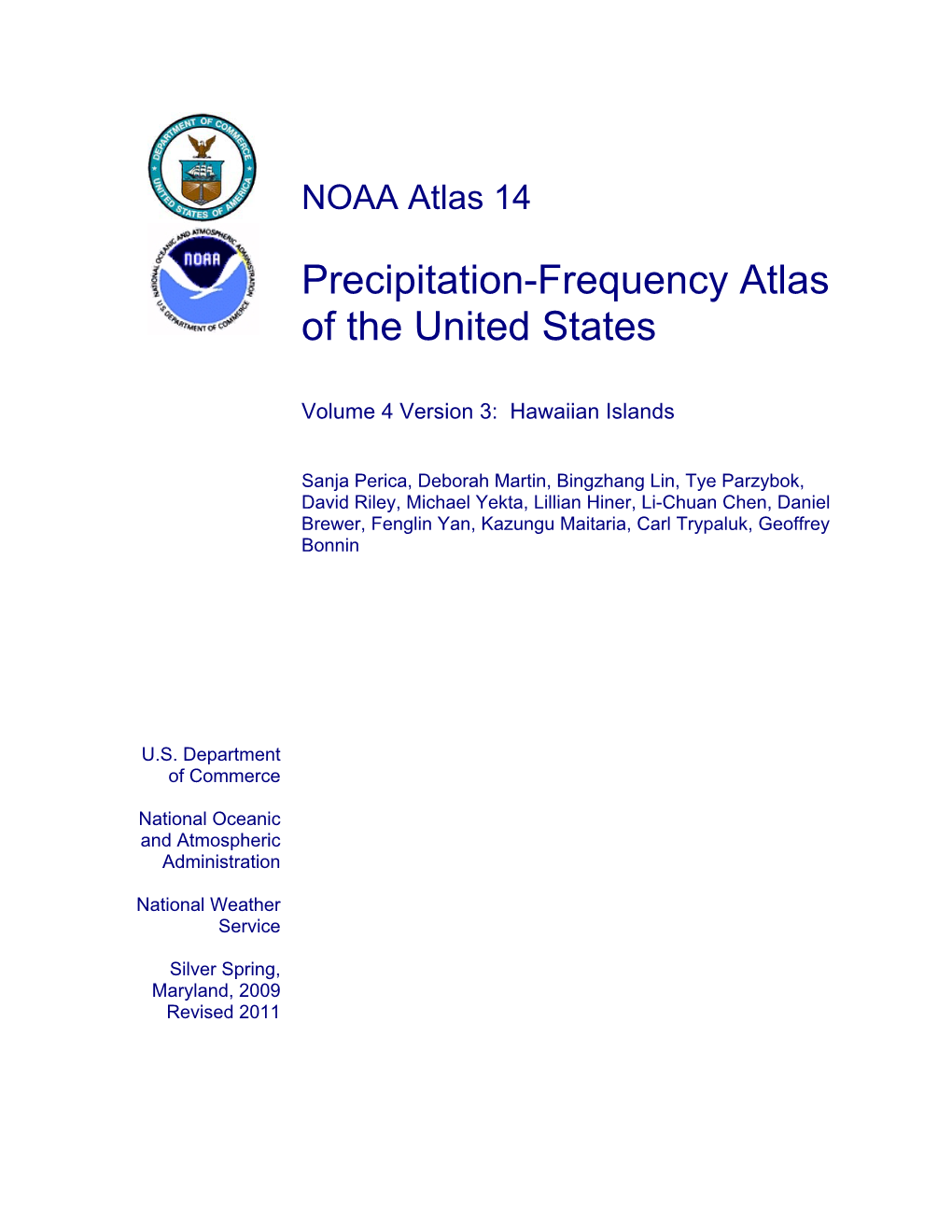NOAA Atlas 14 Vol 4