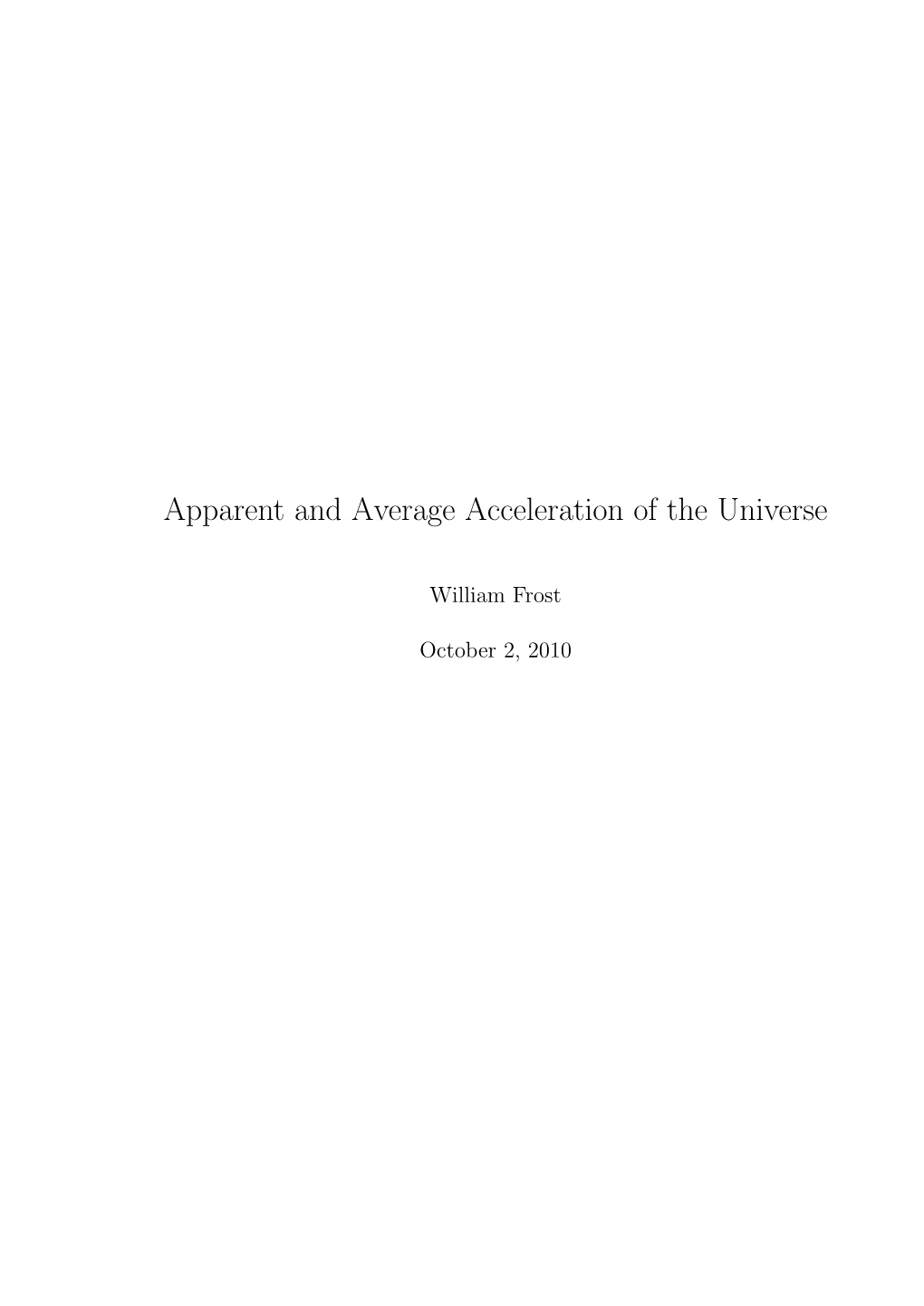 Apparent and Average Acceleration of the Universe