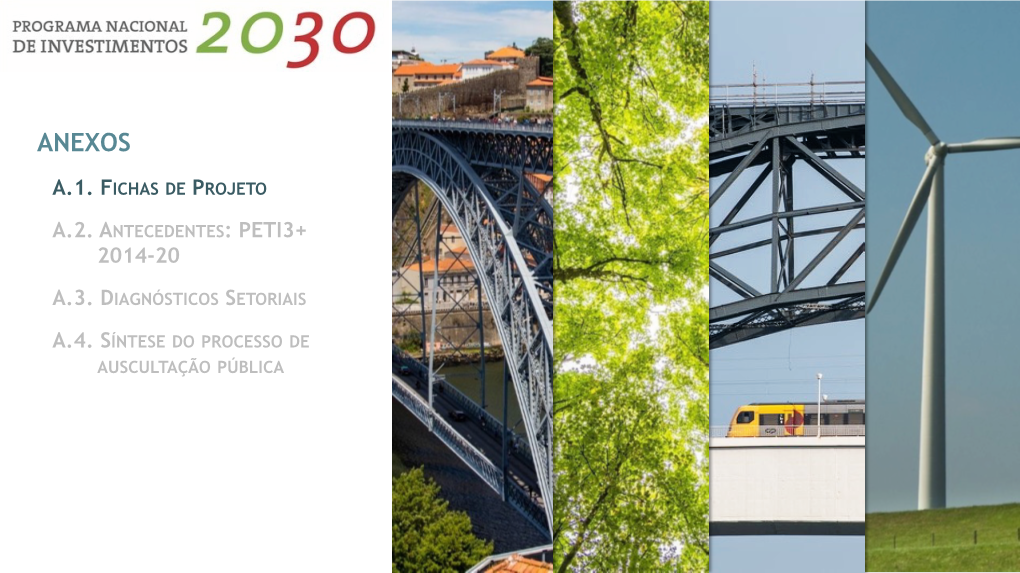 PNI2030 – Anexo A1, Fichas De Projeto, Transportes E Mobilidade