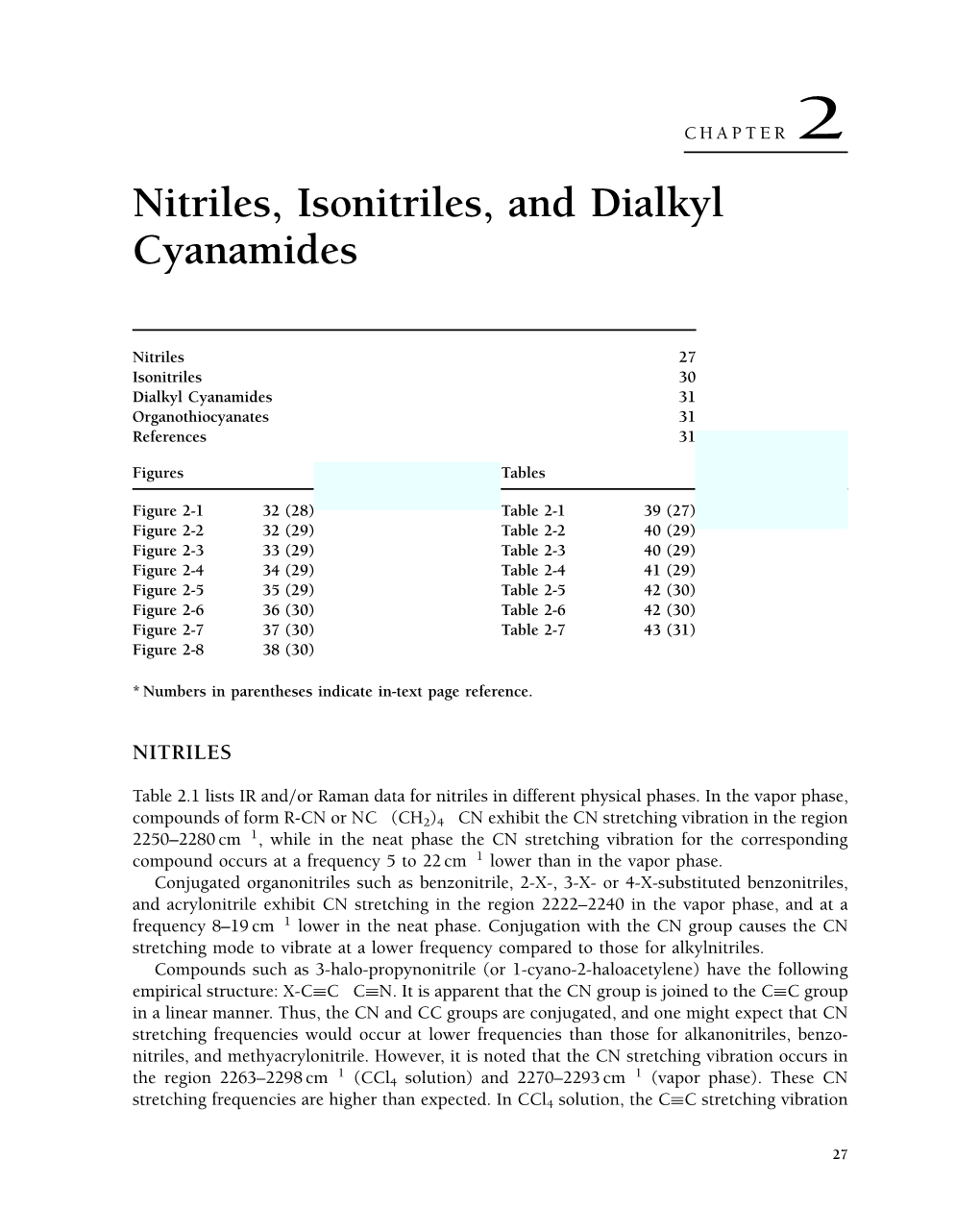 Nitriles, Isonitriles, and Dialkyl Cyanamides