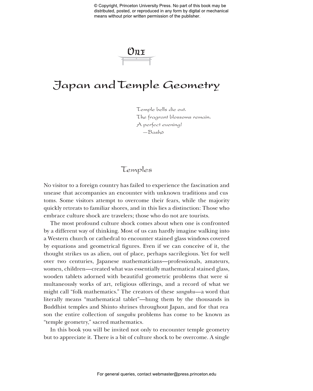 Japan and Temple Geometry