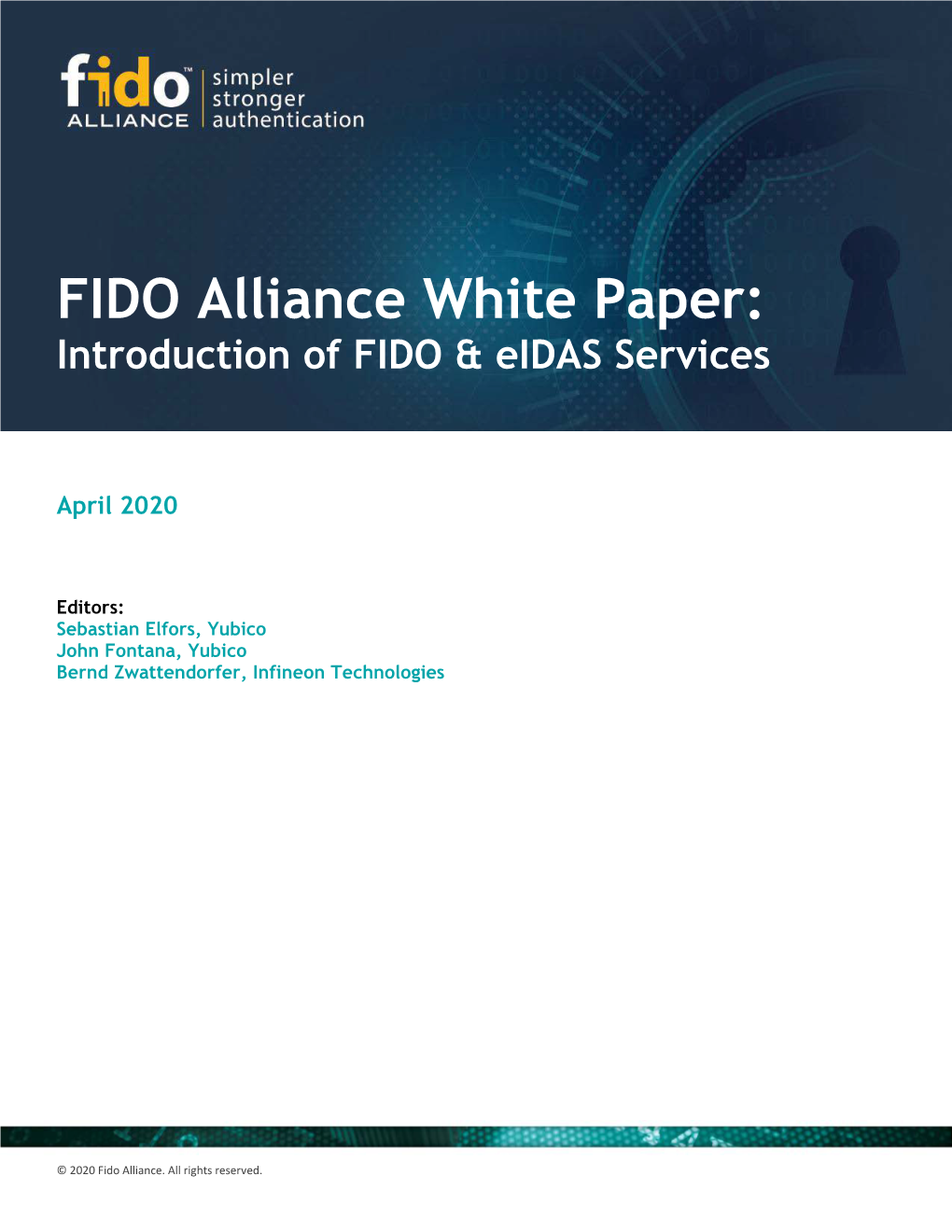 Introduction of FIDO and Eidas Services White Paper