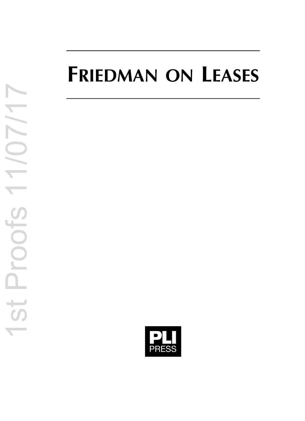 208982 FM (Vol. 1) Friedman on Leases P1 1..14