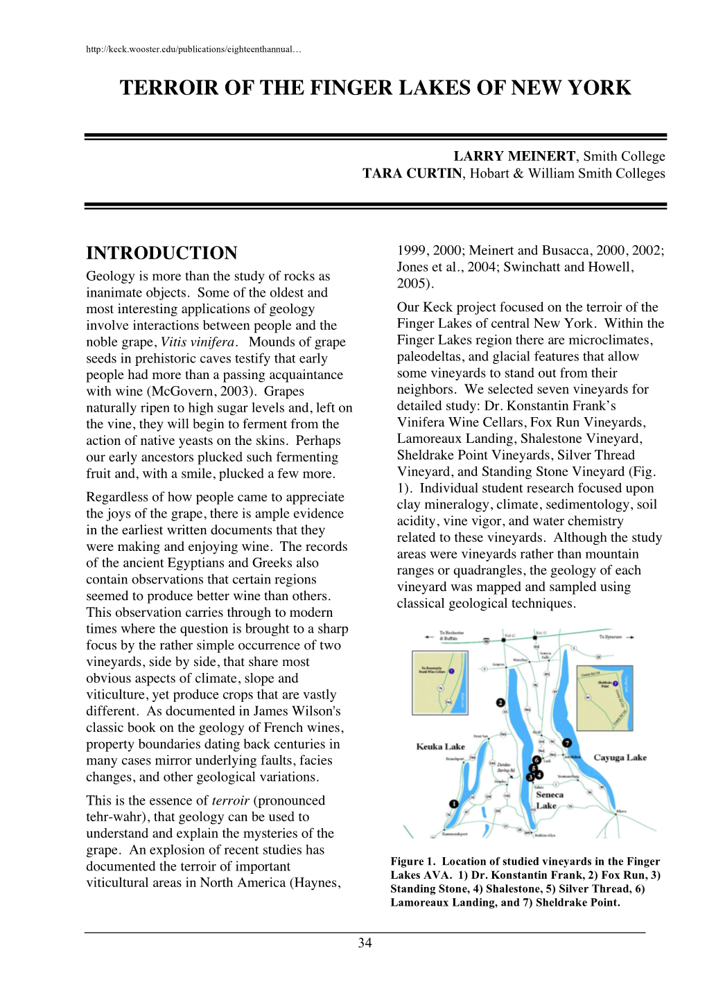 Terroir of the Finger Lakes of New York