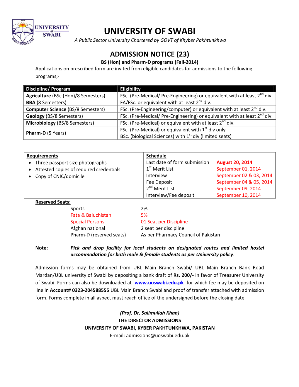 Admission Notice (23)