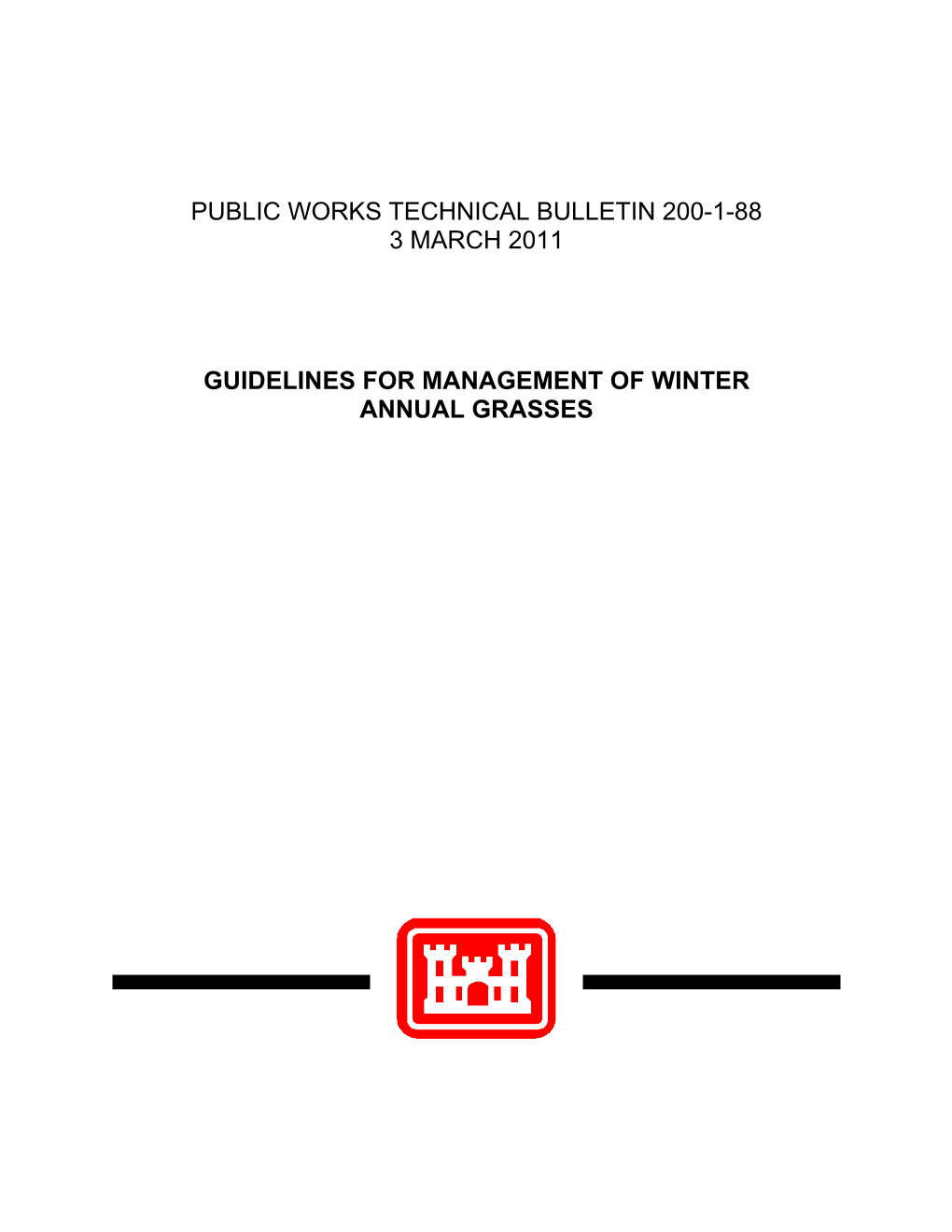 PWTB 200-1-88 Guidelines for Management of Winter Annual