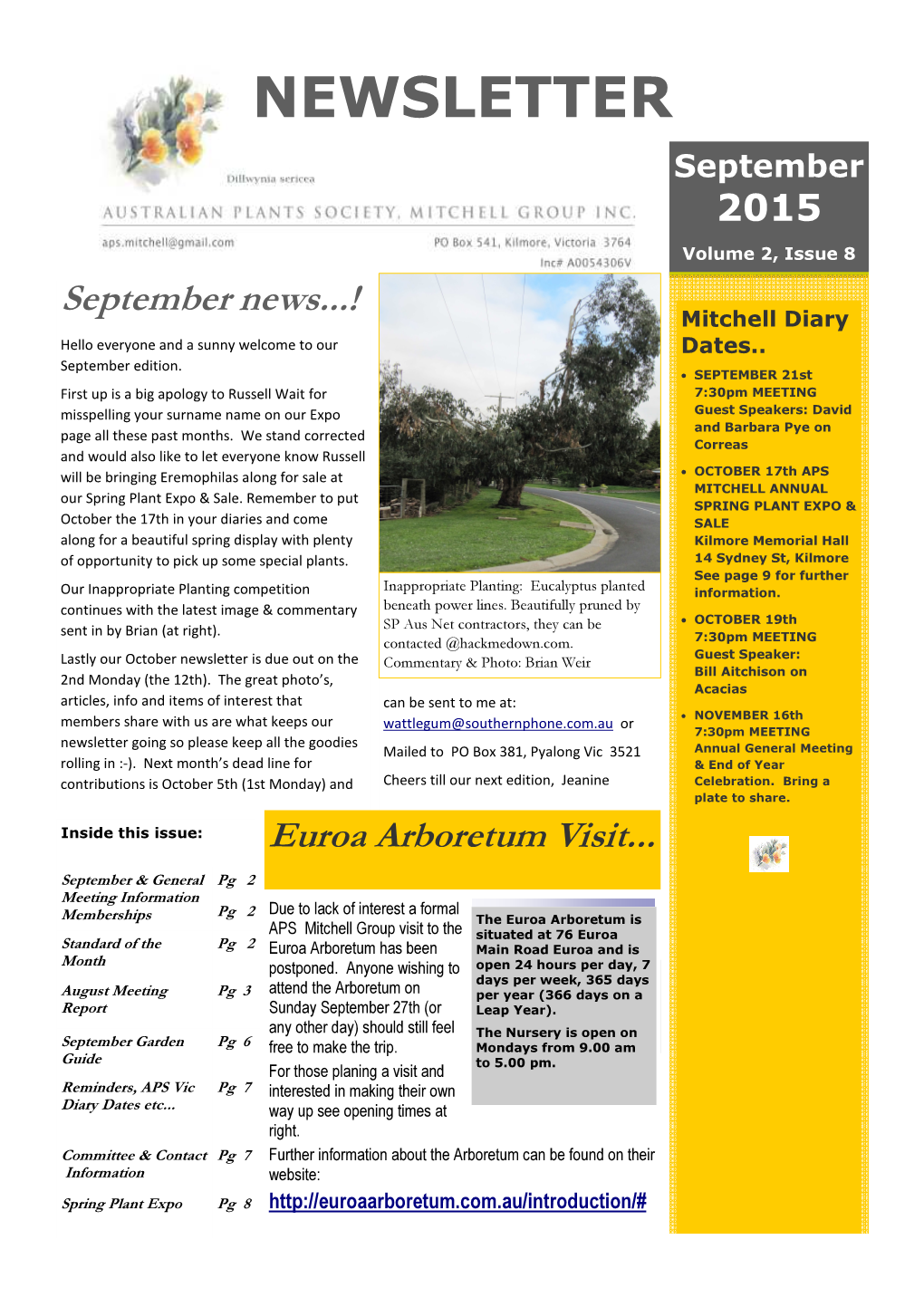 APS Mitchell Newsletter 2015.2.8 September