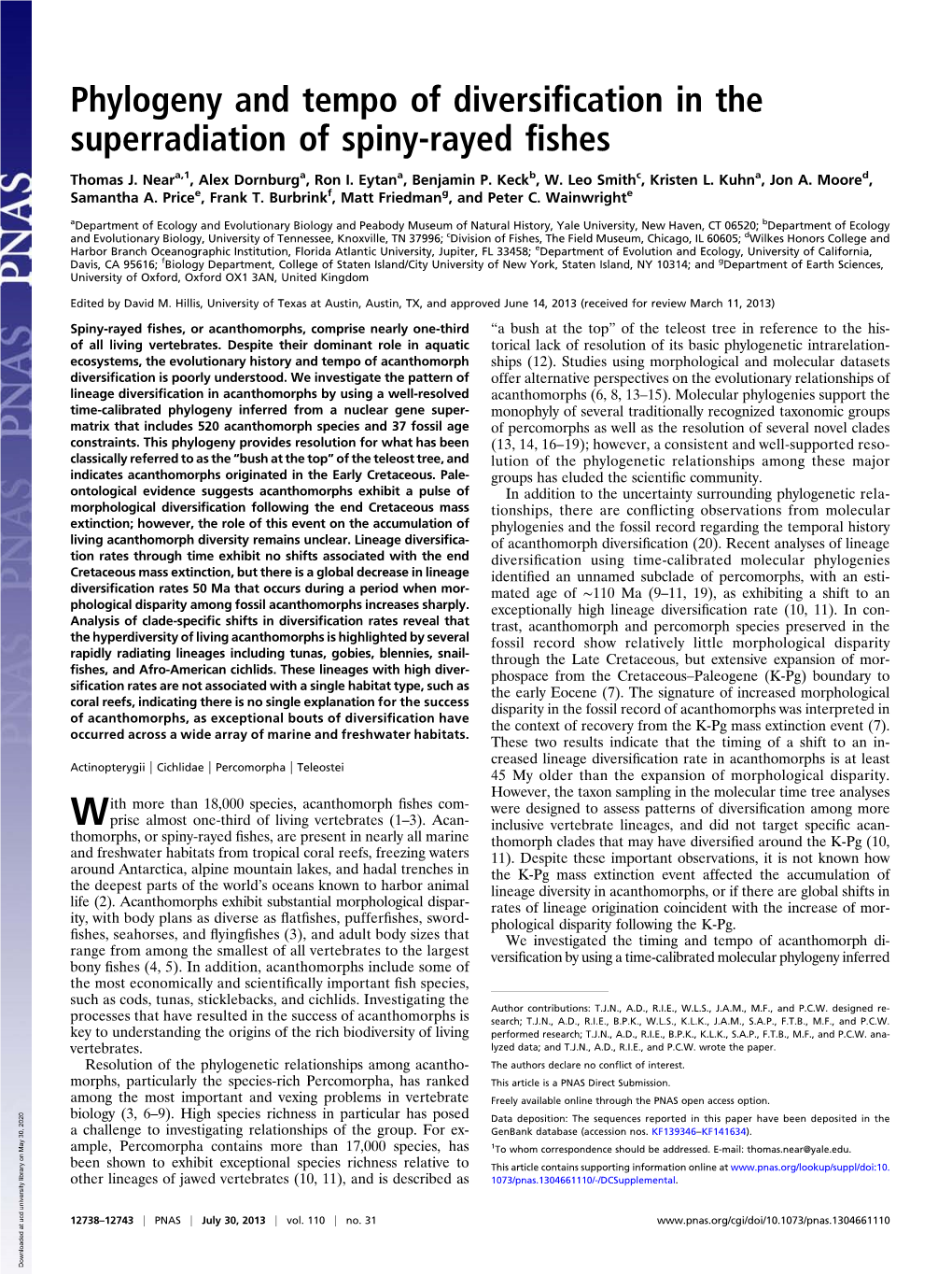 Phylogeny and Tempo of Diversification in the Superradiation