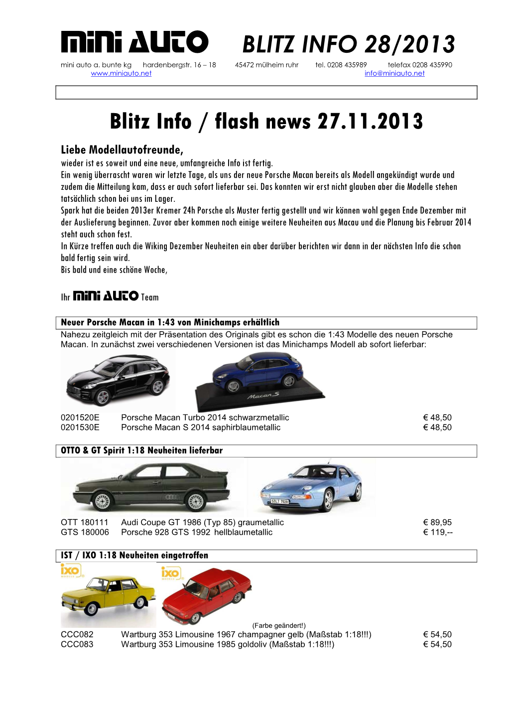 Mini Auto BLITZ INFO 28/2013 Mini Auto A