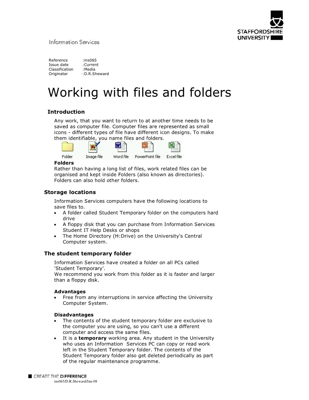 Working with Files and Folders