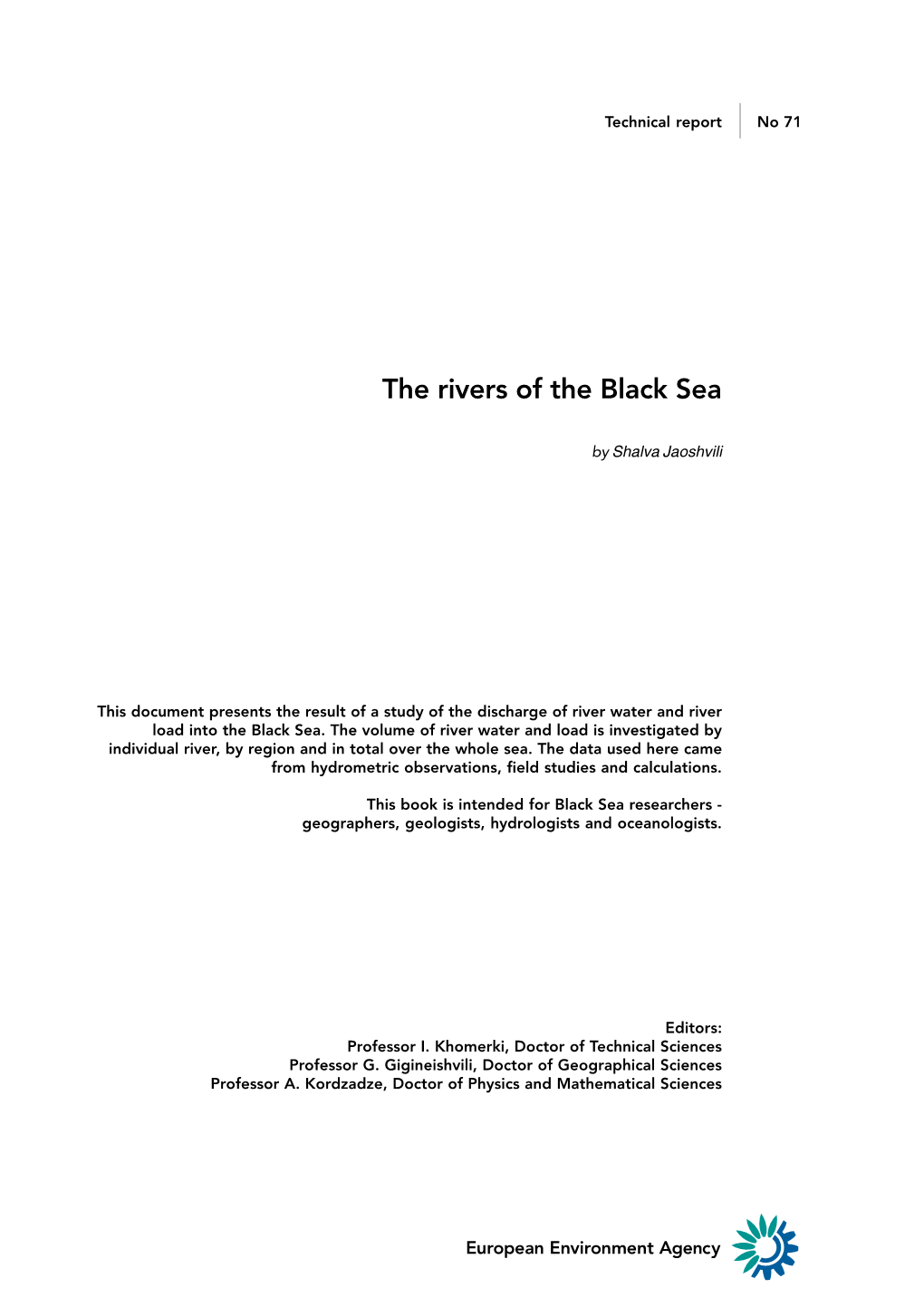 The Rivers of the Black Sea