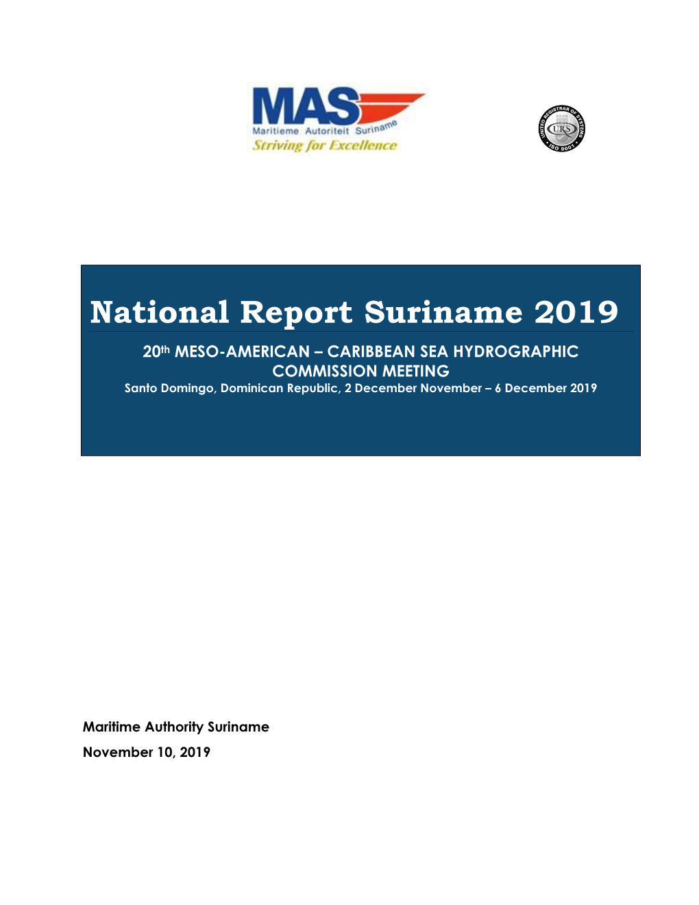 National Report Suriname 2019