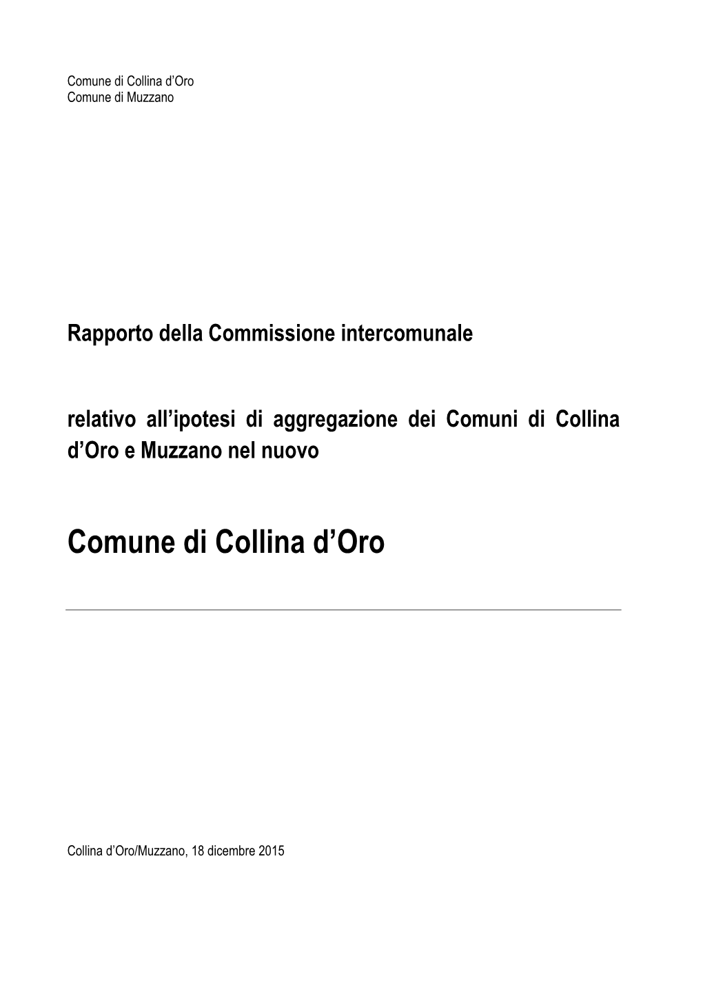 Comune Di Collina D'oro