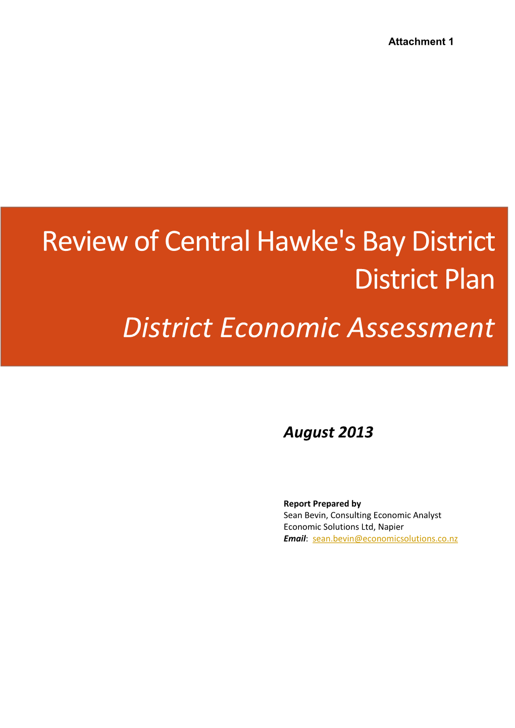 Review of Central Hawke's Bay District District Plan District