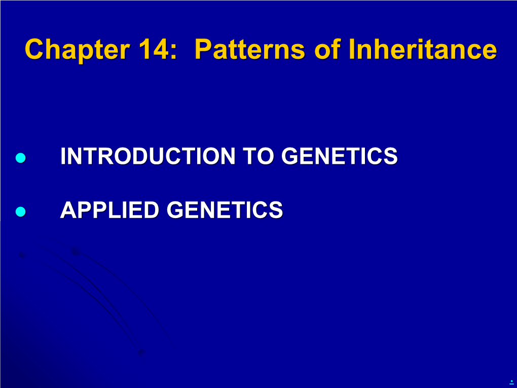 Biol 1020: Genetics