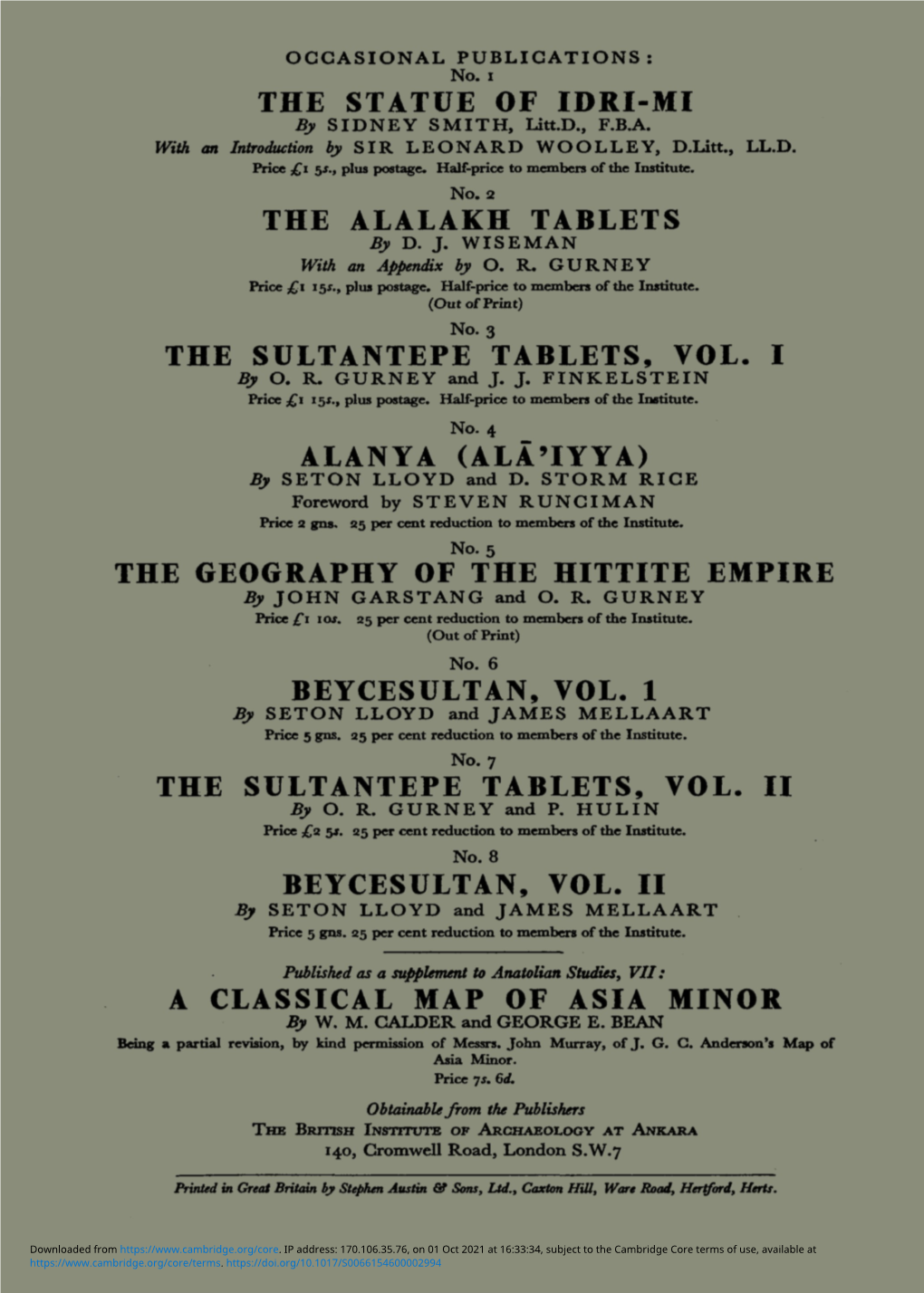 THE SULTANTEPE TABLETS, VOL. II by O