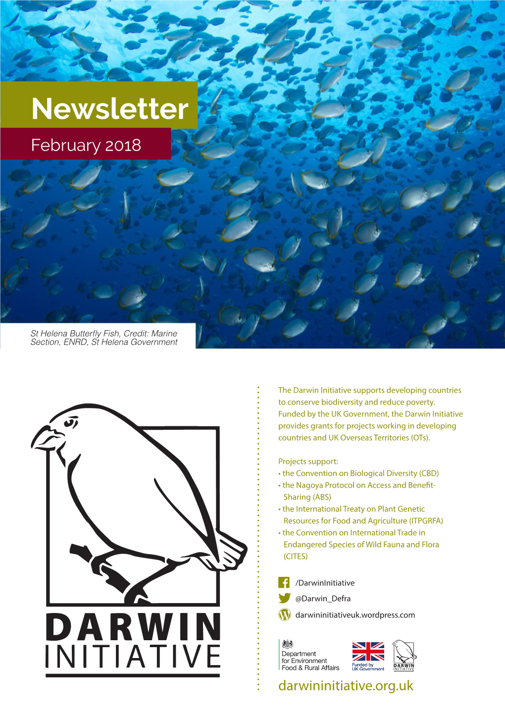 Darwin Newsletter – Life Below Water February 2018