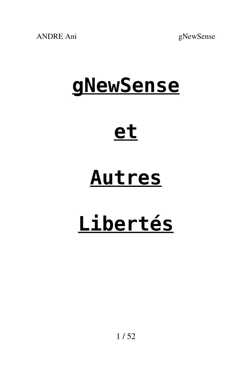 Gnewsense Et Autres Libertés