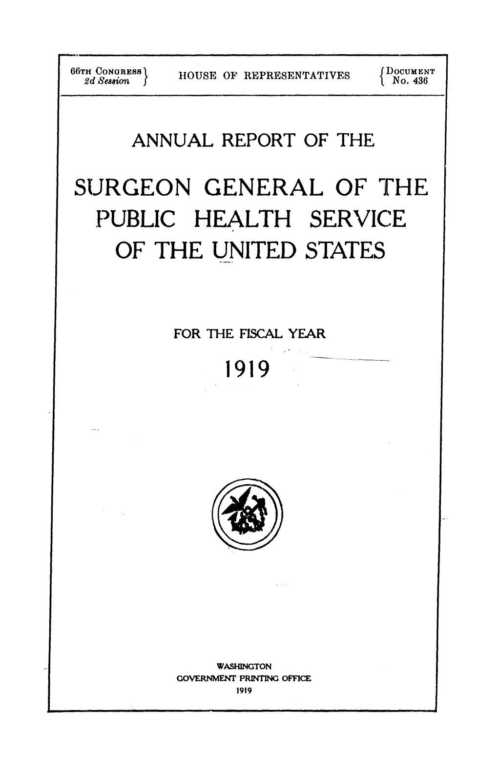 Surgeon General of the Public Health Service of the United States