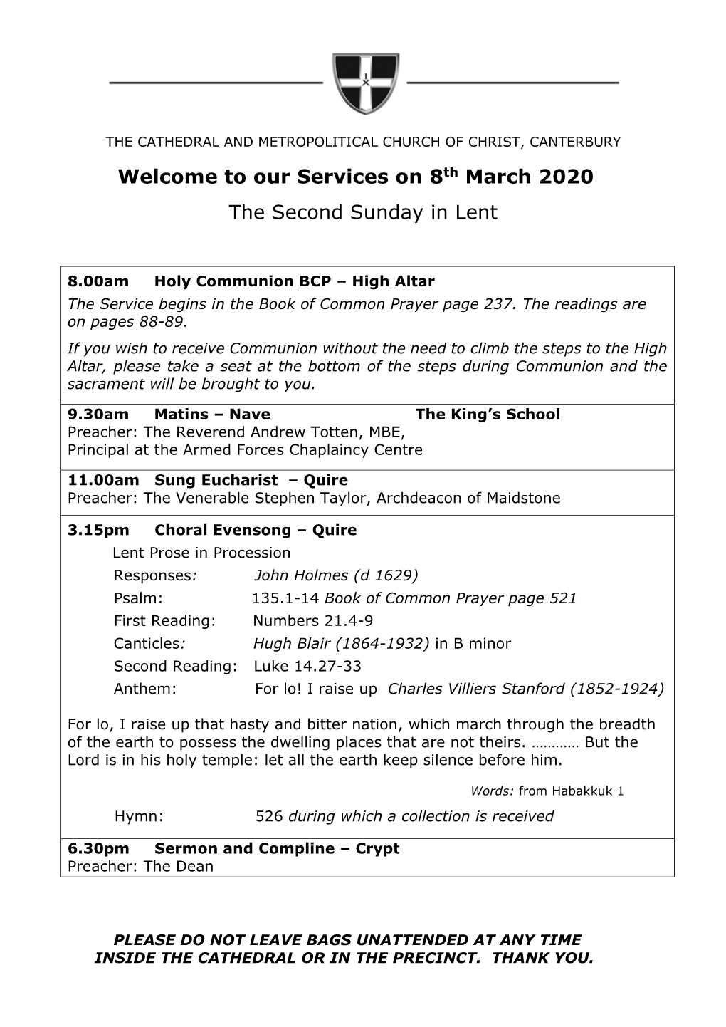 Welcome to Our Services on 8Th March 2020 The