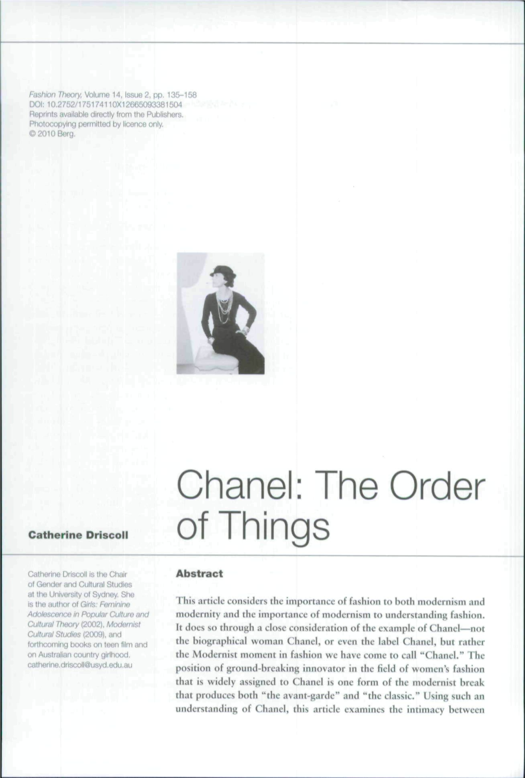 Chanel: the Order of Things