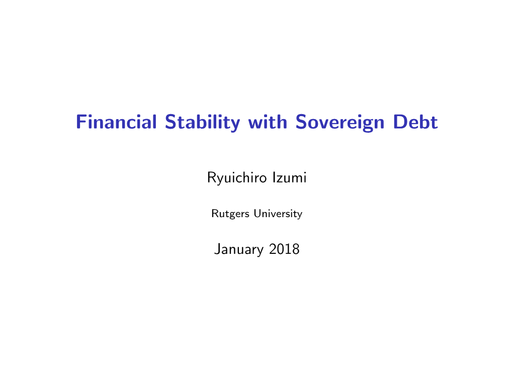 Financial Stability with Sovereign Debt