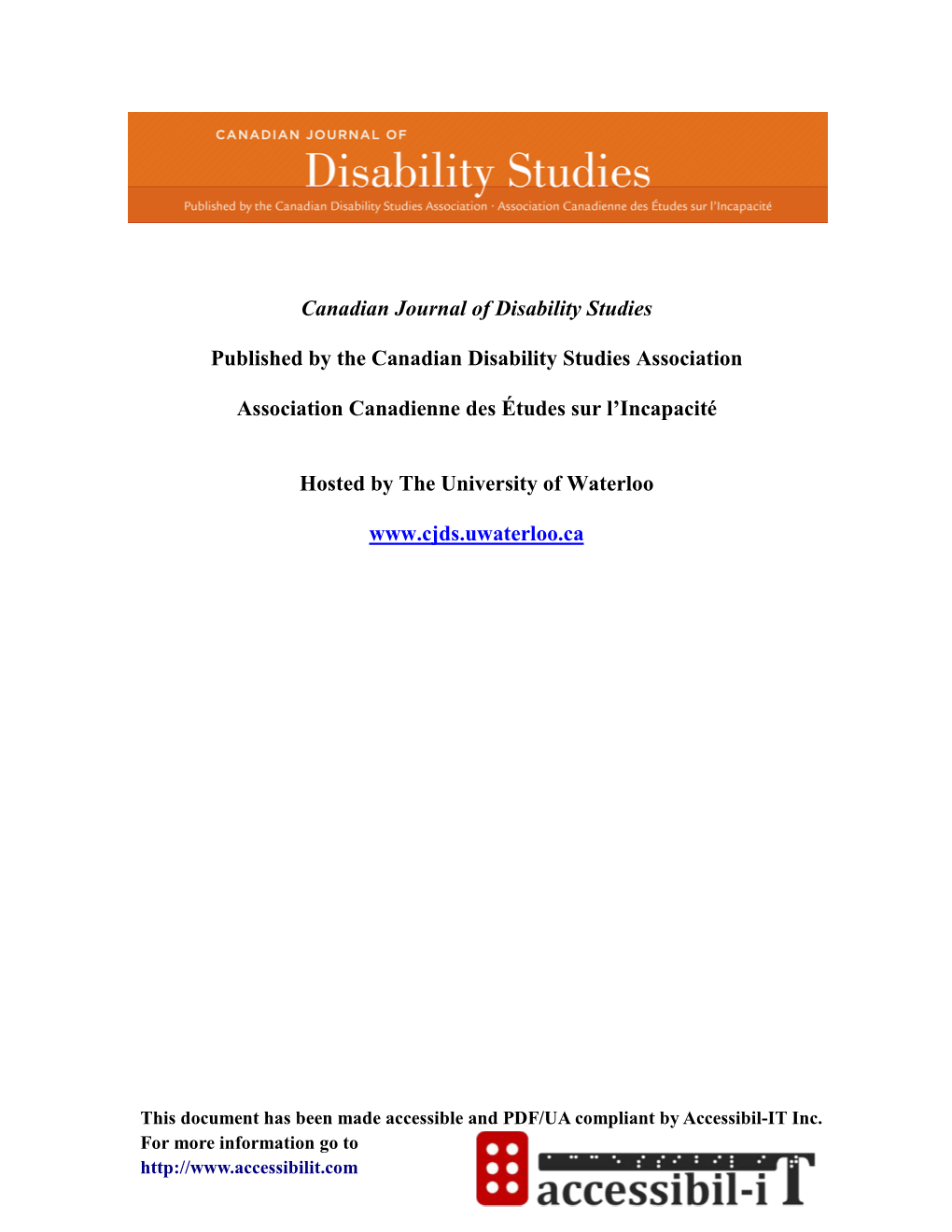 Intersecting Oppressions: African Nova Scotians with Disabilities and Possibilities Arising