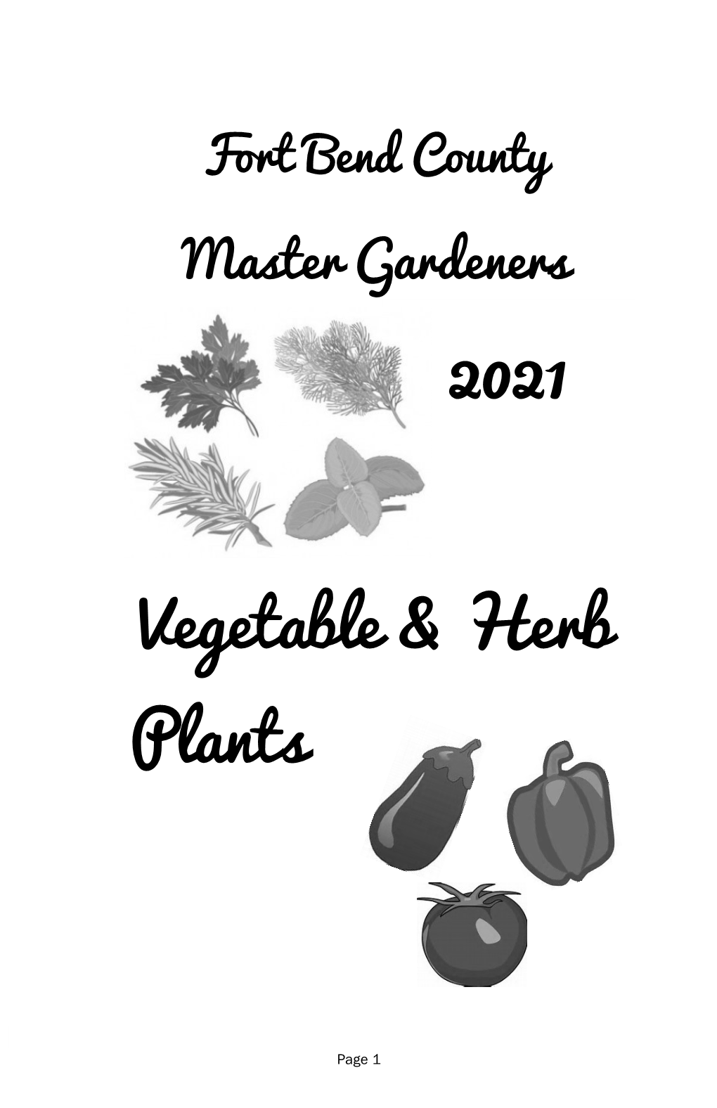 2021 Vegetable Herb Booklet