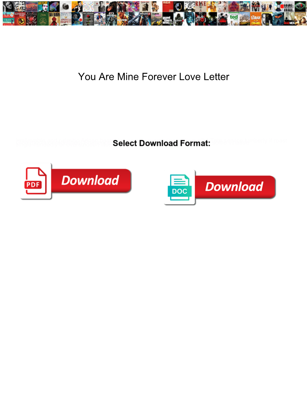 You Are Mine Forever Love Letter