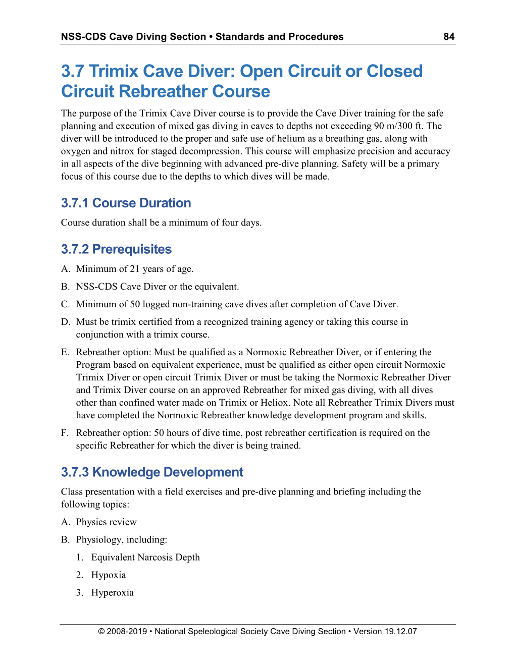 3.7 Trimix Cave Diver: Open Circuit Or Closed Circuit Rebreather Course