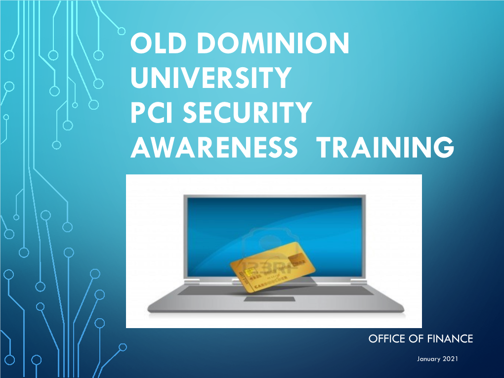 Old Dominion University PCI Training