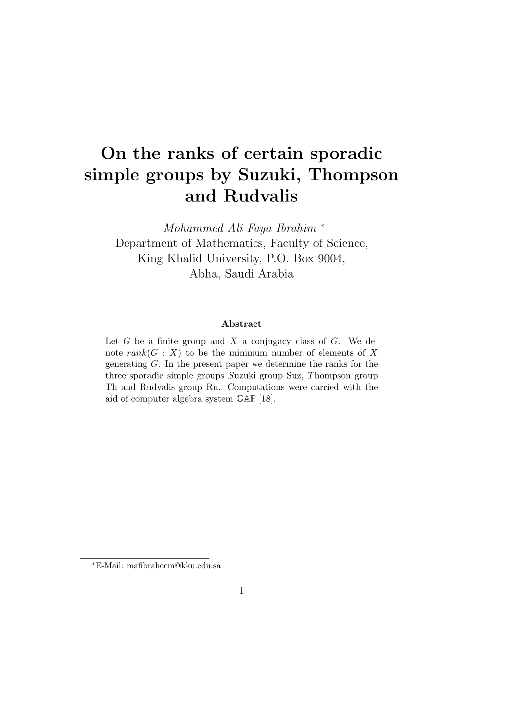 On the Ranks of Certain Sporadic Simple Groups by Suzuki, Thompson and Rudvalis