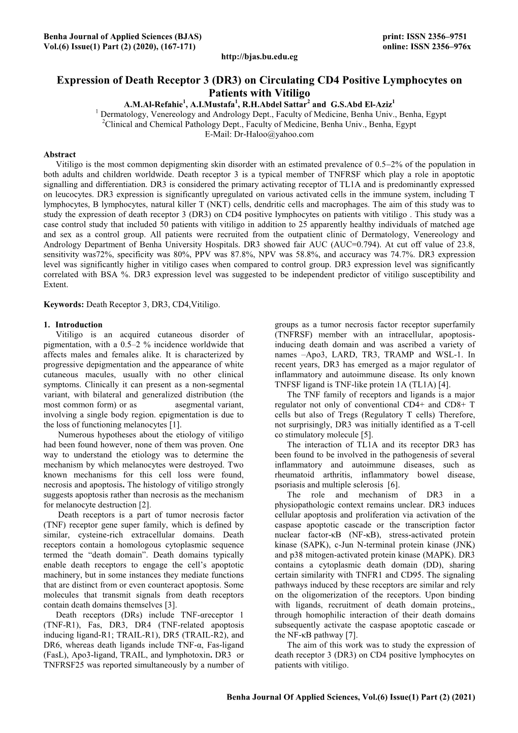 Expression of Death Receptor 3 (DR3)