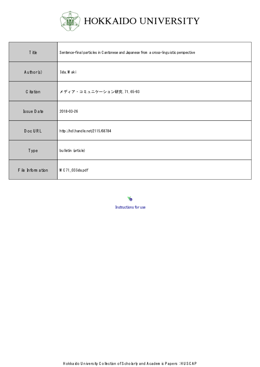 Sentence-Final Particles in Cantonese and Japanese from a Cross-Linguistic Perspective