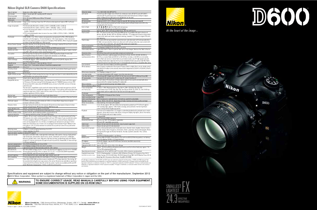 The D600 Brochure (PDF)